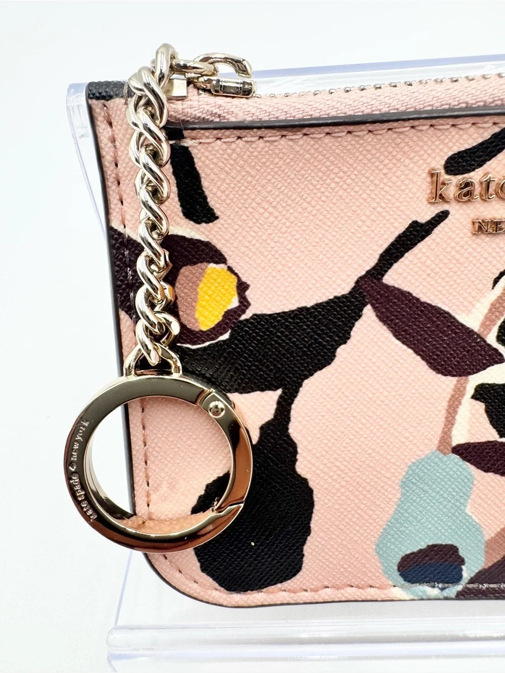 Kate Spade Cameron Paper Rose Medium L-Zip Cardholde